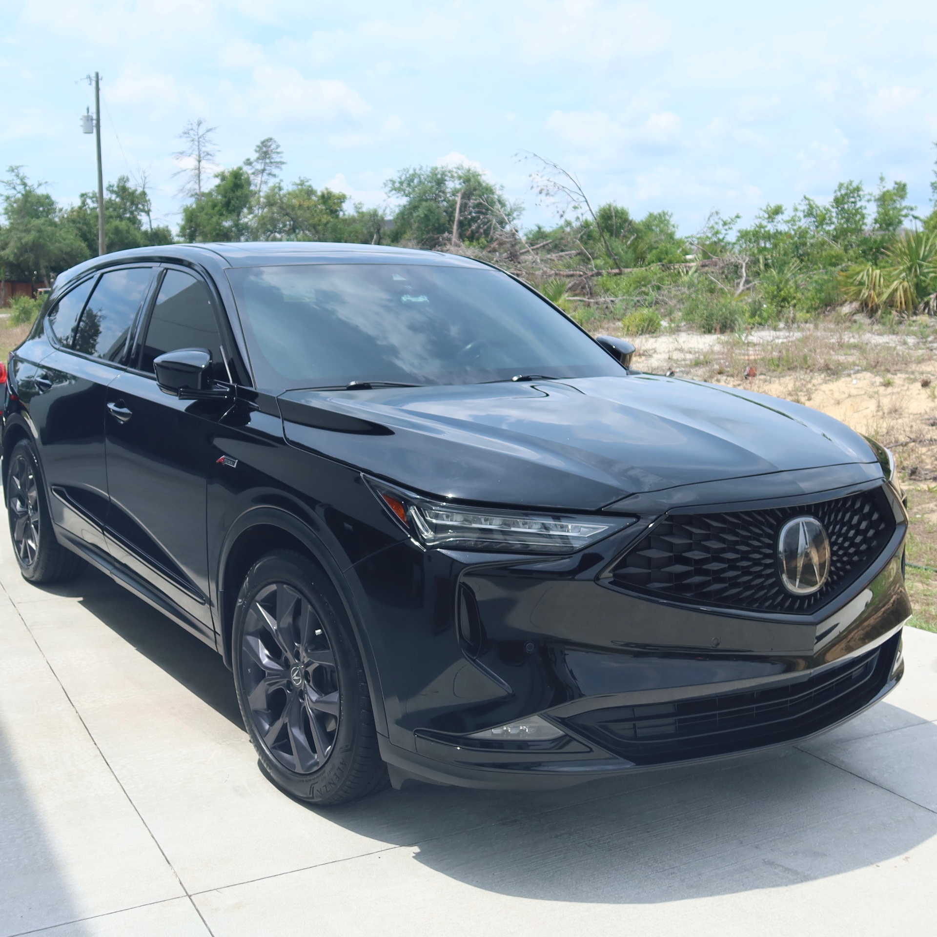 Blue Acura RDX detailed in The Villages